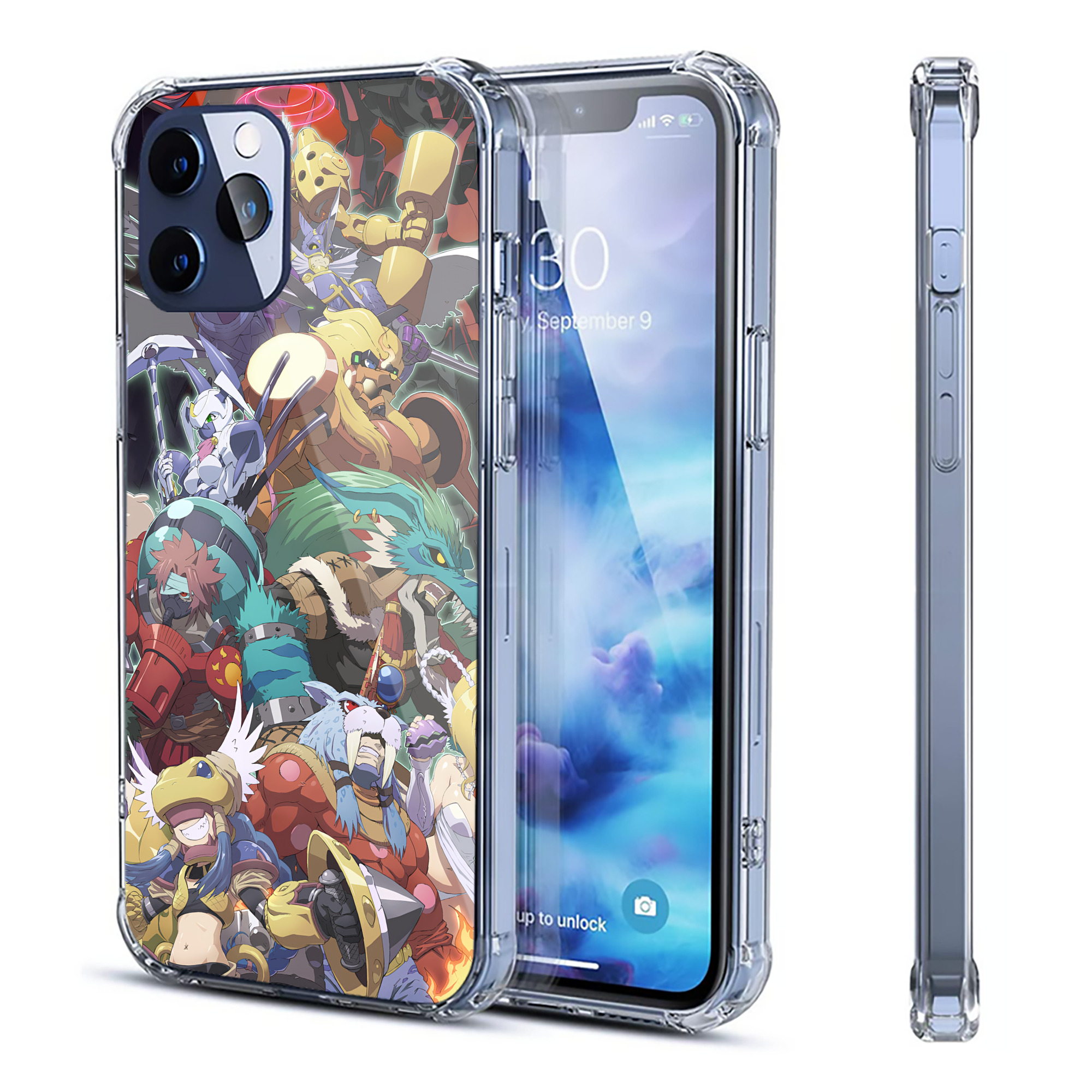 （画像用） Digimon デジタルモンスター/デジモン 【iPhone 12シリーズ対応】透明スマホケース（クリアソフトケース）